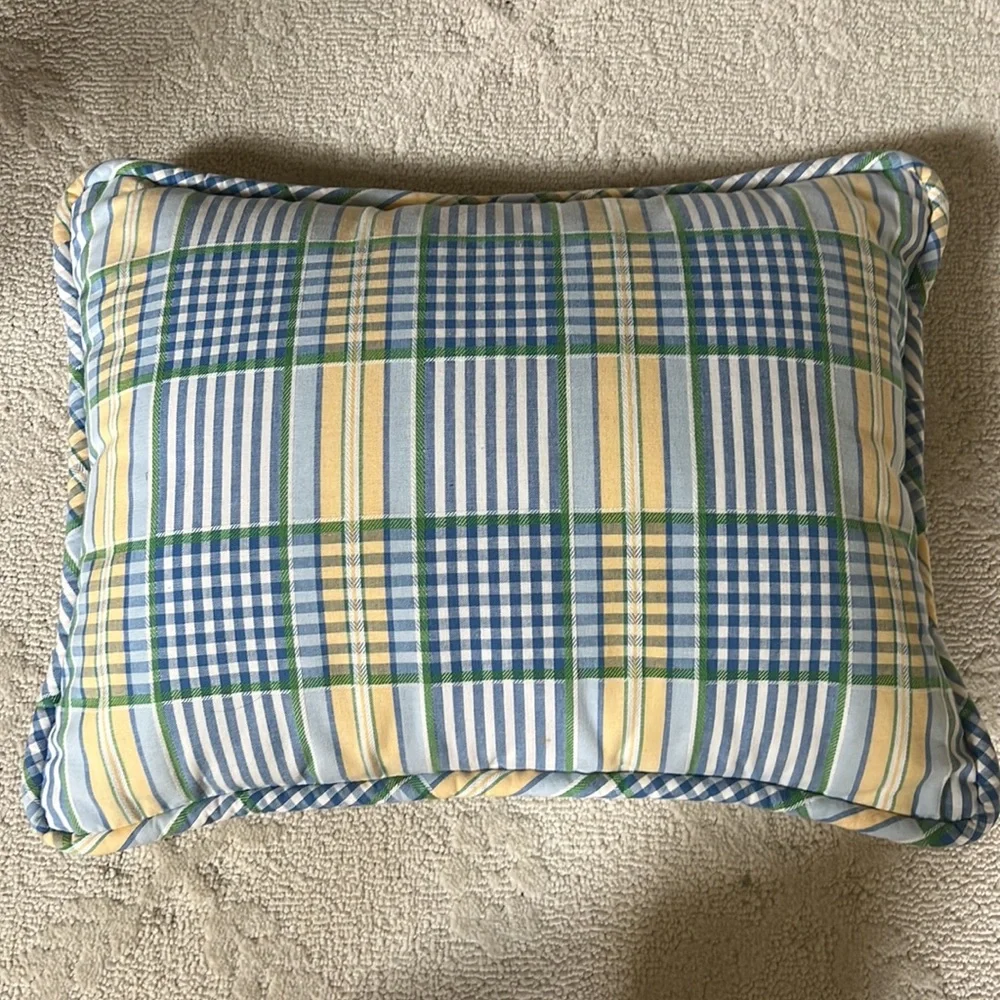 Custom Plaid Print Decorative Pillow